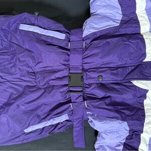Vibrant Purple Kids Puffer with Belt